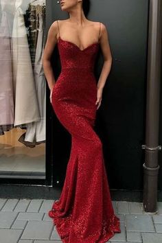 Sexy Burgundy Sequined V-Neck Mermaid Prom Dress Dresses Sequin Prom Dresses Long, Custom Prom Dresses, Prom 2022, Prom Dress Inspo, Prom 2023, Mermaid Evening Gown, Custom Prom Dress, Prom Dress Ideas, Cheap Evening Dresses