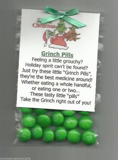 Cranky Grinch Pills, Navidad Diy, Cadeau Diy, Homemade Christmas Gifts, Christmas Goodies, Noel Christmas, Homemade Christmas, Xmas Crafts, Gag Gifts