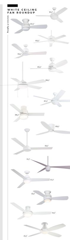 the different types of ceiling fans are shown in this graphic diagram, which shows how they can