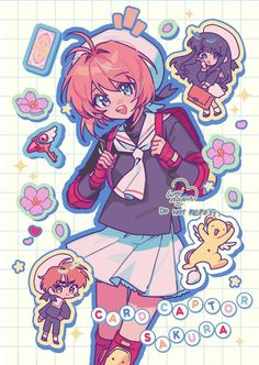 Sakura Card Captor, Sakura Art, Sakura Kinomoto, Sakura Card, Card Captor, Cardcaptor Sakura, Cute Art Styles, Kawaii Art, Cartoon Art Styles