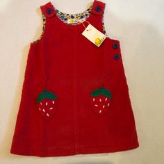 Mb 18/24 Nwt Cross Posted In Original Bag 2/3 3/4 Casual Red Dress For Playwear, Strawberry Romper, Hot Pink Cardigan, Girls Knitted Dress, Mini Boden Dress, Owl Sweater, Safari Dress, Red Sequin Dress, Pink Onesie