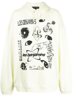 light yellow/black cotton jersey texture logo print to the front drawstring hood drop shoulder long sleeves ribbed cuffs and hem Hoodie Yellow, Les Benjamins, Texture Logo, Yellow Hoodie, Cotton Hoodie, Light Yellow, Yellow Black, Logo Print, Drop Shoulder