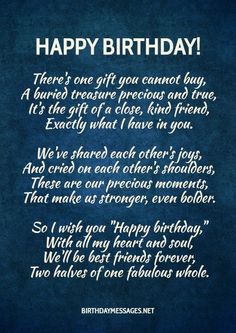 a blue birthday card with the words happy birthday written in white on it and an image of