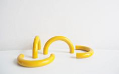 a banana shaped object sitting on top of a table