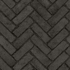 Sample Canelle Black Brick Herringbone Wallpaper Brick Herringbone, Strip Wallpaper, Stripped Wallpaper, Brick Laying, Herringbone Wallpaper, Modern Mural, A Street Prints, Rustic Backdrop, Brick Texture