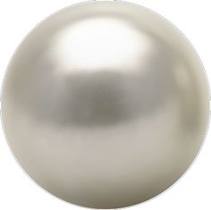 a shiny silver ball ornament on a white background