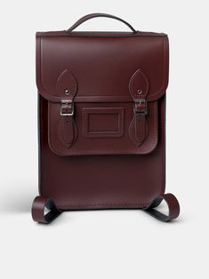 15inch Batchel - Oxblood | Cambridge Satchel Small Leather Backpack, Satchel Backpack, Women Leather Backpack, Popular Bags, Classic Bags, Cambridge Satchel, Small Backpack, Work Bag, Cool Backpacks