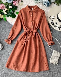 Cute A line long sleeve dress autumn clothing 1068 – girlhomeshops Chic Lantern Sleeve Midi Dress For Fall, Chic Fall Midi Dress With Lantern Sleeves, Fall Long Sleeve Dress With Lantern Sleeves, Fall Dresses With Lantern Sleeves In Solid Color, Casual Solid Long Sleeve Dress For Winter, Casual Long Sleeve Dress For Winter, Fall Lantern Sleeve Dresses In Solid Color, Beige Knee-length Long Sleeve Dress, Fall Solid Color Lantern Sleeve Dresses