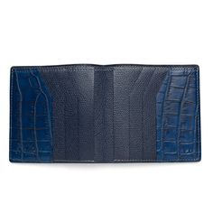 NEW, Custom Made - F.O. monogram inside Blue Color Crocodile Leather 1 Full-Length Bill Slot 6 card slots and 2 bill compartments Included G Lancelot Pouch Skin from HCP (Hermes cuir precieux) Closed: 3.7/8" Width x 4" High Open: 7.75" Width x 4" High This product is located in our EU warehouse. THIS ITEM CAN BE RETURNED FOR STORE CREDIT ONLY! We do not ship this item outside the European Union. Formal Blue Wallets With Interior Card Slots, Luxury Crocodile Pattern Wallets For Business, Luxury Business Wallets With Crocodile Pattern, Luxury Wallets With Crocodile Pattern For Business, Luxury Crocodile Pattern Wallet For Business, Elegant Blue Bifold Wallet, Luxury Crocodile Pattern Business Wallets, Luxury Crocodile Pattern Card Holder, Elegant Blue Wallets With Interior Card Slots