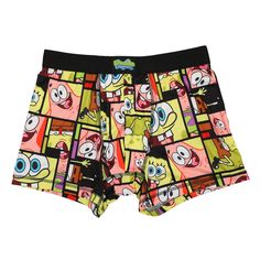 Dive into the colorful world of Bikini Bottom with our Men's Adult SpongeBob SquarePants Boxer Brief Underwear 3-Pack. This officially licensed set features three unique designs that bring the beloved SpongeBob SquarePants characters to life. Crafted from a high-performance blend of 92% polyester, including 9% recycled polyester, and 8% Spandex, these boxer briefs offer exceptional comfort and moisture-wicking properties to keep you feeling fresh all day. Whether you're hanging out with SpongeBo Fitted Multicolor Boxer Briefs For Summer, Fitted Multicolor Swimwear With Character Print, Fun Multicolor Character Print Bottoms, Fitted Multicolor Character Print Swimwear, Multicolor Character Print Fun Bottoms, Multicolor Sports Boxer Briefs, Printed Multicolor Surfing Bottoms, Multicolor Printed Bottoms For Surfing, Multicolor Sports Boxer Briefs Multi-pack