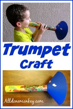 a boy playing trumpet with the words trumpet craft on it and an image of a trumpet