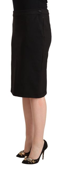 Enhance your wardrobe with the sophisticated elegance of this Chic Black Pencil Skirt from GF Ferre. This knee-length skirt exemplifies classic style combined with modern comfort, perfect for office wear or a polished evening look. It features a discreet side zip closure and the signature GF Ferre logo detail for an exquisite touch of luxury. Material: 72% Polyester, 23% Viscose, 5% Elastane Color: Black Model: Pencil Country of origin: IT Knee length Zip closure on the side Logo details Skirt Knee Length, Black Pencil Skirt, Black Pencil, Black Model, Blazer Outfits, Straight Skirt, Guess Jeans, Knee Length Skirt, Cut Design