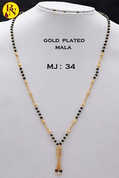 Black Mangalsutra Designs, Short Mangalsutra, New Gold Jewellery Designs, Beautiful Gold Necklaces, Gold Chain Design