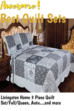 Livingston Home 3 Piece Quilt Set/Full/Queen, Autumn Livingston, Free Delivery, Queen