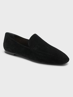 Suede Soft Loafer | Banana Republic Suede Flat Slip-ons For Business, Business Suede Flat Slip-ons, Classic Suede Flat Slip-ons, Classic Suede Slip-ons With Flat Heel, Medium Width Suede Slip-on Loafers, Classic Suede Flats With Almond Toe, Fall Season Suede Slip-ons With Pointed Toe, Classic Suede Almond Toe Flats, Fall Suede Slip-ons