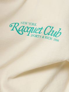 the new york ragnet club t - shirt is white with green lettering on it