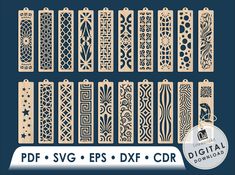 laser cut files for cutting wood, paper and other crafting projects including decorative designs