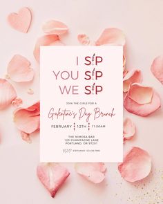 a card that says, i sip you sip we sip