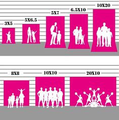 two mug shots showing the height and width of people's bodies in different positions