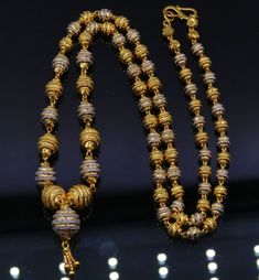 Fabulous indian jewelry 22karat yellow gold beads necklace wedding, anniversary gifting jewelry,  necklaceChain specifications Weight-33.00 grams approx. Length-24" necklace+1"dangling ball as a pendant. Beads size (big)-9 mm Bead size(small)-4.4 mm SIze of all beads are increase from 4.4mm to max 9mm approx. Brand-Traditional-jewellery Makes excellent gift item and collection piece For more information please see the photo's Gold jewelry is handmade designer jewelry. so, there can be slight difference in size and weight of the article in the comparison of the description. Gold Beads Necklace, Lace Bag, Photo Gold, Designer Handmade Jewellery, Vintage Traditional, Gold Bead Necklace, Necklace Wedding, Beads Online, Fancy Jewelry