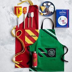 the harry potter apron is next to other items