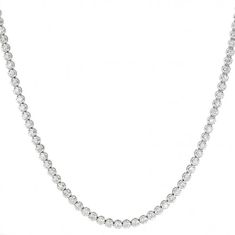 A classic and elegant everyday or occasional wear the Beauvince Adjustable Length Cupcake Tennis Necklace is a timeless and versatile piece of jewelry. It can we worn at any length between 13 inches 30 inches ranging from a choker to a long layer. Total Diamond Weight: 7.18 ct Diamond Color: G - H Diamond Clarity: SI - I (Slightly Included - Included) Metal: 14K White GoldMetal Weight: 18.35 gms Setting: Prong Set Length: 13 - 30 inches Classic Single Strand Cubic Zirconia Tennis Necklace, Classic Single Strand Cubic Zirconia Diamond Necklace, Classic Single Strand Cubic Zirconia Jewelry, Classic Cubic Zirconia Tennis Necklace, Classic White Gold Tennis Necklace With Diamond Cut, Classic White Gold Diamond Cut Tennis Necklace, Classic Single Strand Diamond White Jewelry, Classic Single Strand Round Cut Jewelry, Elegant Single Strand Round Tennis Necklace