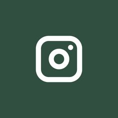 the instagram logo is shown in white on a dark green background, and it appears to be an instagram button