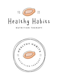 the logo for healthy habitts nutrition therapy, which is designed to look like bread