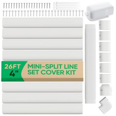 the mini - split line set cover kit is white