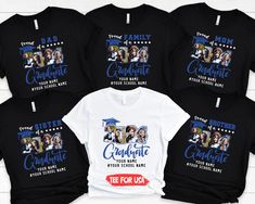 Custom Proud Family Shirts,Group 2024 Grad Tees,Graduation Squad Tee,Graduation 2024,Matching Grad Shirt,Senior 2024 Shirt,Graduation Gifts 🎁This shirt is perfect for Graduation or even Family Graduation shirts! You will love how soft and comfortable it is! ✔Message me for custom listings for long sleeve, crew neck sweatshirts and hoodies. Let me know color and style and sizes you would like so I can look up availability. ✔Free shipping on orders $35 or more ✔High quality and super soft, comfortable shirt. Made with top-of-the-line vinyl and pressed with a professional grade heat press. ✔Please check all color and size charts before place the order. Since all shirts are custom made based on your selection, I don't accept return or exchange unless there is an issue with your order. ✔We're High School Graduation Shirts, Family Graduation Shirts, Graduate Gifts, Graduation Shirts For Family, Grad Shirts, Proud Family, Graduation 2024, High School Graduation Gifts, 2024 Graduation