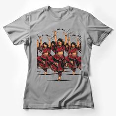 Basanti Bollywood Dance T-Shirt, Indian Cinema Inspired Graphic Tee, Women's Dance Performance Shirt Female T-Shirt Custom graphic T-Shirt.Customize your color Dance T Shirt, Streetwear Male, Indian Cinema, Bollywood Dance, Shirt Female, Casual Summer Shirts, Dance Performance, Friends Shirt, Art Shirts