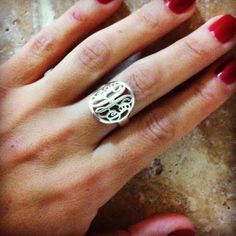 Initial Circle Monogram ring Personalized by MonogramPersonalized