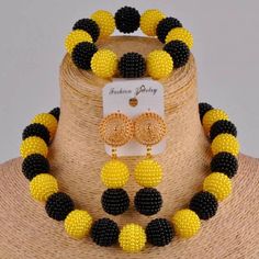 Jewelry Sets - Latest African Beads Jewelry Set Royal Blue and White Simulated Pearl Nigerian Wedding Necklace AL703Model Number:32811427646 Nigerian Beads, Nigerian Wedding, African Beads, Necklace Black, Beads Jewelry, Wedding Necklace, Black N Yellow, Jewelry Set, Jewelry Sets