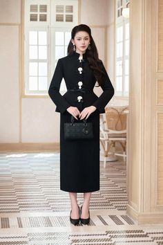 Briona Peplum Long Sleeved Cotton Jacket | MEAN BLVD Classic Tailored Long Sleeve Skirt Suit, Professional Long Sleeve Skirt Suit For Business, Professional Long Sleeve Business Skirt Suit, Elegant Fall Skirt Suit For Office Wear, Black Long Sleeve Skirt Suit For Office, Elegant Winter Skirt Suit For Business, Elegant Business Skirt Suit For Winter, Elegant Winter Business Skirt Suit, Elegant Black Long Sleeve Skirt Suit