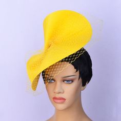 Hello!Welcome to our shop of  365daysCreations product information: Season: All Season Gender:Female Occasion:Party,Wedding,Melbourne cup,Kentucky Derby Material:Veil,PP straw With 1.2cm satin headband at the back Color:yellow Veil Fascinator, Fascinator Hats Wedding, Hat With Veil, Church Hat, Satin Headband, Tea Party Hats, Melbourne Cup, Wedding Fascinators, Fascinator Hat