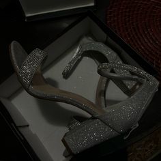 Windsor Heels Brand New Worn Only Once. Box And Tags Included. Cute Heels For Prom, Quinceanera Heels, Heels For Prom, Hoco Shoes, Homecoming Heels, Silver Heels Prom, Prom Shoes Silver, Quinceanera Shoes, Glittery Shoes