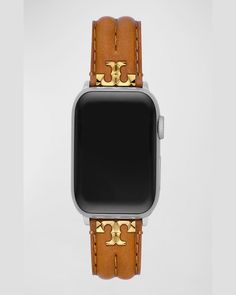 Find TORY BURCH Kira Band For Apple Watch Leather on Editorialist. Apple Watch® band by Tory Burch Fits 38 41mm Apple Watch® Use with series 19 Apple Watch® Leather with textured finish Signature metal doubleT logo Adjustable buckle Spot clean Imported Watch sold separately Trendy Brown Rectangular Watch Bands, Trendy Gold Leather Watch, Everyday Gold Apple Watch Band With Leather Strap, Trendy Brown Watch Band With Bracelet Strap, Trendy Brown Bracelet Strap Watch Band, Trendy Gold Leather Apple Watch Band, Classic Leather Gold Apple Watch Band, Trendy Brown Leather Strap Watch Bands, Gold Leather Apple Watch Band