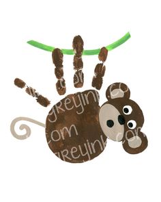 a monkey handprint with the words greying com grequins on it