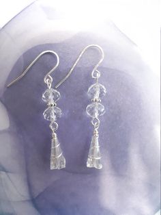 These silver beaded earrings will add a sparkling touch to any outfit, from casual to formal. Colors are Red, Gray, Champagne and Clear. All components were formed by hand, including the ear wires. I used silver plated copper wire, that is Nickel and Lead free. They are Hypoallergenic. The earring is a total length of approx. 2 inches. The Dangle is approx. 1 1/2 inches. Care instructions for most metal jewelry including fine silver and gold. Store in plastic bag provided or jewelry box. Don't s Soft Jewelry, Silver Bead Earrings, Dragon Vein Agate, Snake Earrings, Silver And Gold, Stone Bracelet, Fine Silver, Metal Jewelry, Copper Wire