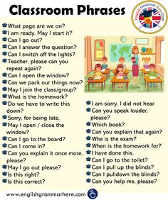 the classroom phrases for children to use in their english language class, which includes two words and