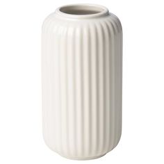 a white vase is shown on a white background