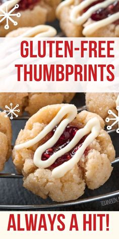 gluten - free thumbprints are the perfect way to use them for christmas cookies