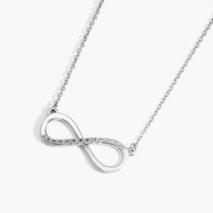 Diamond Infinity Necklace, Infinite Love, Infinity Necklace, White Gold Diamonds, White Diamond, Diamond Pendant, Gold Diamond, Diamond Necklace, Silver Necklace