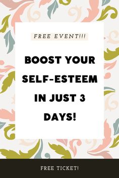 a sign that says, free event booster your self - system in just 3 days