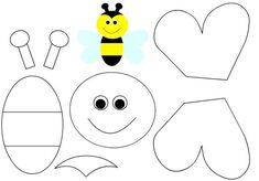 cut out shapes to make a bee