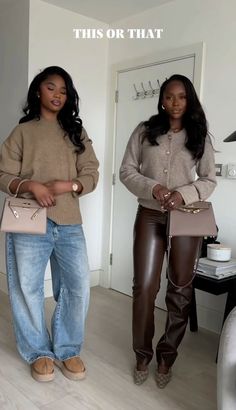 Sweater Two Piece Outfit, Cute Casual Fall Outfits Black Women, Causal Outfits With Jeans, Thanksgiving Day Outfits Black Women, Fashion Office Outfits Women, Fall Dress Black Women, Autumn Fashion Black Women, Brown Winter Outfits For Black Women, Brown Turtle Neck Outfits