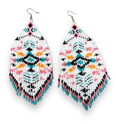 Native American Beaded Earrings, Jewelry, Dangle, Fringe - Etsy Native American Beaded Earrings, Beaded Earrings Diy, Native American Beading, Beaded Jewelry Diy, Diy Earrings, Native American, Beaded Earrings, Nativity, Beaded Jewelry