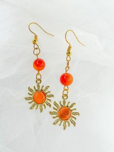 Carnelian Gold Sun Earrings/Beaded Carnelian Huggies/Crystal Sun Earrings/Boho Sun Earrings/Hippie Jewelry/Crystal Jewelry - Materials: gold plated brass hook, natural Carnelian crystal beads Check other styles in my shop: https://www.etsy.com/listing/1457441539/prehnite-crystal-green-sun-silver-drop?click_key=2c98c4d7ef1c600e346e0d454bddbe96c2be70dd%3A1457441539&click_sum=bfd25b43&ref=shop_home_feat_1&pro=1 https://www.etsy.com/listing/1442585628/crystal-sun-silver-drop?click_key=312e57be2ade8f Bohemian Amber Drop Earrings, Handmade Adjustable Amber Earrings, Adjustable Dangle Crystal Earrings, Amber Czech Glass Dangle Earrings, Bohemian Gold Carnelian Earrings, Amber Czech Glass Drop Earrings, Gold Bohemian Carnelian Earrings, Bohemian Orange Jewelry Nickel Free, Bohemian Orange Nickel-free Jewelry