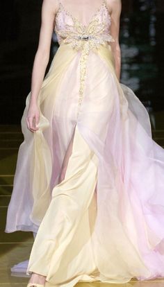 Elagent Aesthetic Dress, Ethereal Runway Fashion, Opening Number Pageant Outfit, White Iridescent Dress, The Garden Of Time Dress, Metgala Inspired Outfits, Dreamy Dress Aesthetic, Runway Dresses Couture, Pink Draping