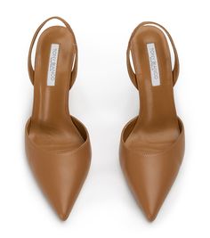 Meet Alexis, the refined pointed-toe stiletto heel that your wardrobe needs. Featuring a pared-back design and timeless silhouette, this heel pairs seamlessly with any outfit, elevating your style to a polished and sophisticated level. -Material: Leather -Sole: Man-made -Fit: True to Size -Toe-shape: Point -Features: Slingback Design -Heel: 10.5cm Tan Heels Outfit Work, Luxury Business Sneakers, Best Work Heels, Pointy Toe Heels Outfit, Fall Dress Shoes, Tan Heels Outfit, Professional Shoes Women, Shoes Reference, Work Heels